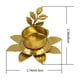 thumbnail image 3 of Candelabros De Metal Candelabro de metal amarillo de 9,5 x 9,5 x 6 cm, centro de mesa navideño para cena romántica a la luz de las velas (1 unidad) Rkxzt, 3 of 9