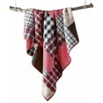 thumbnail image 4 of Martha Stewart Collection Patchwork Quilted Throw, Red, 50″ x 60″, 4 of 5