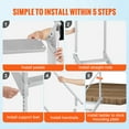 thumbnail image 6 of VEVOR Dock Ladder, 43''-51'' Adjustable Height, 500 lbs Load Capacity, Aluminum Alloy 6 Steps Pontoon Boat Ladder with Dual Handrails & Nonslip Rubber Mat, Ideal for Ship/Lake/Pool/Marine Boarding, 6 of 9