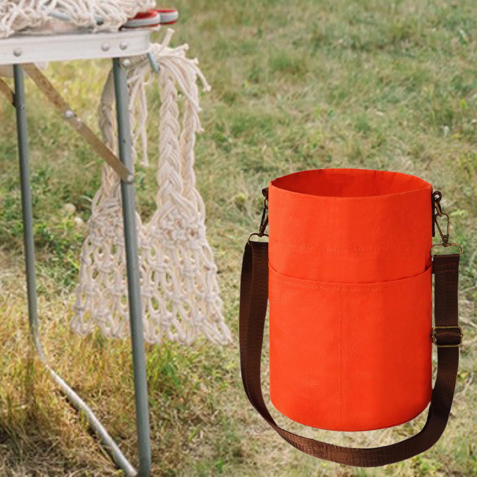 HILABEE Yarn Storage Organizer, Knitting Bag, Handbag, Knitting Tote, Sturdy Carrying Bag, Sewing Accessories, Crochet Bag, Yarn Holder Orange