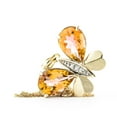 thumbnail image 5 of Galaxy Gold 14K Solid Yellow Gold 20" Butterfly Necklace with 7.1 CT Natural Diamonds and Citrines, 14"-24" Sizes, November Birthstone, Symbol of Warmth, 5 of 7