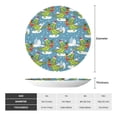 thumbnail image 2 of Wukai Dino Christmas Adventure Snowy Blue Print Decorative Plate for Display,Bone China Decorative Plate, Ceramic Dinner Plate with Stand, Vertical Ceramic Plate-8in, 2 of 6