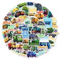thumbnail image 1 of Paquete de pegatinas con dibujos animados, camión de basura, 50 unidades, para niños y bricolaje, 1 of 2