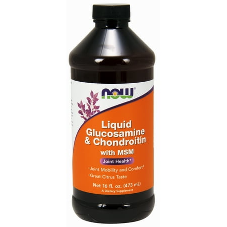 - NOW Supplements, Glucosamine & Chondroitin with MSM, Liquid, 16-Ounce
