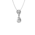 thumbnail image 4 of Araiya Fine Jewelry Sterling Silver Lab-Grown Diamond Dangle Pendant for Women with Silver Cable Chain Necklace (1/6 cttw, VS1 Clarity, D-F Color) 18inch, 4 of 4