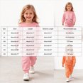 thumbnail image 4 of TOWED22 Toddler Girl Fall Clothes Soft Outfits Set Graphic Print/Embroidery Knit Top & Sweatpants 2Pcs Cute Home Outdoor,Orange,9-12 M, 4 of 8