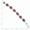 thumbnail image 2 of 925 Sterling Silver Rhodium Polished Enameled Lady Bug Bracelet, 2 of 5