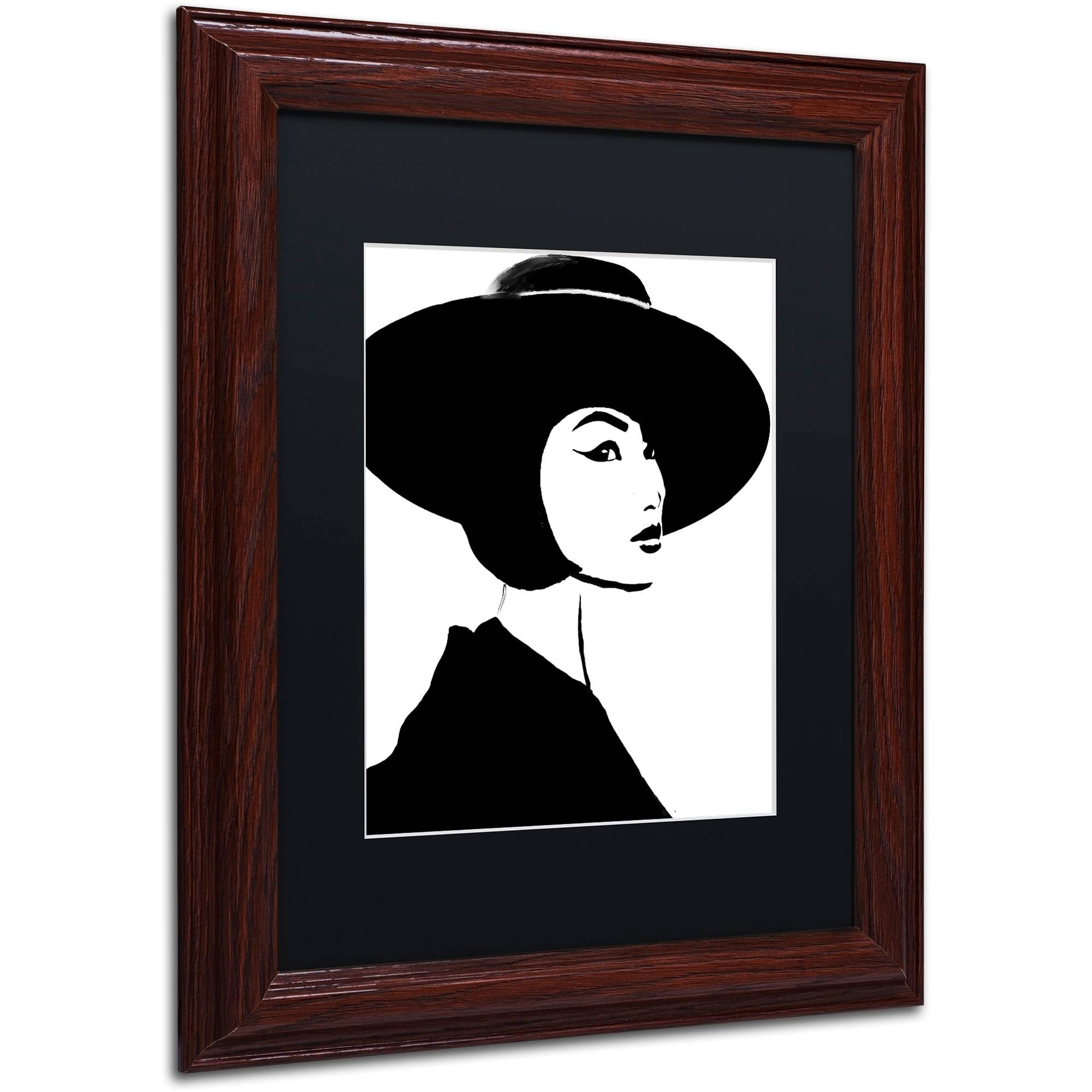 Trademark Fine Art "Mode" Canvas Art by Color Bakery Black Matte, Wood Frame