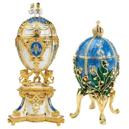 Empress Vase - The Empress Collection Romanov Style Enameled Eggs: Galina and Valentina