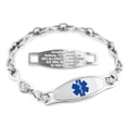 thumbnail image 1 of MedicEngraved Stainless Steel Custom Medical Alert Bracelet - 6mm Infinity Link, 1 of 7