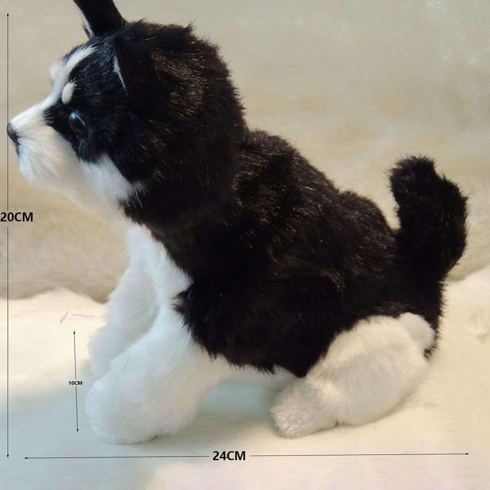 Greyghost Lifelike Siberian Husky Stuffed Animal Realistic Husky Dog Simulation Toy Dog Stuffed Toys Cute Animal Plush Dolls for Kids Boys Girls Gifts Light controlled Dog Walmart