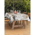 thumbnail image 3 of Outdoor Tablecloth with Umbrella Hole for Patio/Picnic/Party/Camping, Coastal Starfish Waterproof Table Cloth Rectangle Table Cover Washable, Farmhouse Ocean Color Blocks Brown Grey (60"x 120"), 3 of 9