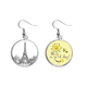 thumbnail image 1 of Plaza Francia Paris Torre Eiffel Pendiente Sol Flor Pendiente Joyas Moda Unbranded M, 1 of 3