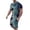 Blue, variant on Edvintorg 2025 Summer Men's Casual Beach Shorts Set 3D Printed Round Neck Men's T-Shirt Short Sleeve Two Piece Set Sportswear