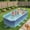 Blue, variant on LHUAI Foldable Non-Inflatable Family Outdoor Swimming Pool, Rectangular Above Ground Pools For Backyard, Navy Blue, 113" x 66" x 20"