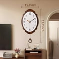 thumbnail image 6 of Vintage Swing Wall Clock with White Dial & Walnut Frame - Silent Acrylic Pendulum Design for Modern Home Decor ,15.7*15.7ins, 6 of 10