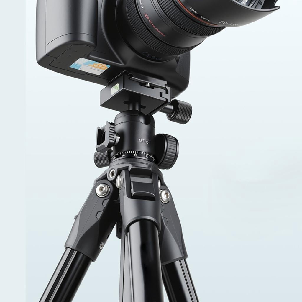 Adjustable Camera Tripod Aluminum Alloy Construction For Live Streaming Photography With Rotatable Head