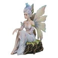 thumbnail image 3 of Sitting Elf Pixie Air Wind Elemental Fairy in Ethereal Rainbow Dress Figurine, 3 of 8