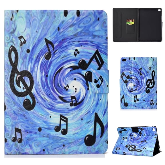 New iPad 9.7-inch 2018 2017 Case, Allytech PU Leather Folio Multi Angles Stand Smart Cover with Auto Wake Sleep for Apple 9.7-inch iPad 2018 2017 Release, Music