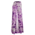 thumbnail image 1 of MBJ WB1060 Womens Chic Tie Dye Palazzo Pants L WHITE_PURPLE, 1 of 4