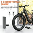thumbnail image 7 of SISIGAD Electric Bike, Peak 750W 28 Mph E-Mountain Bike for Adults, 48V/500WH Battery, 26" Off-Road Tires, UL2849, White Gray, 7 of 7
