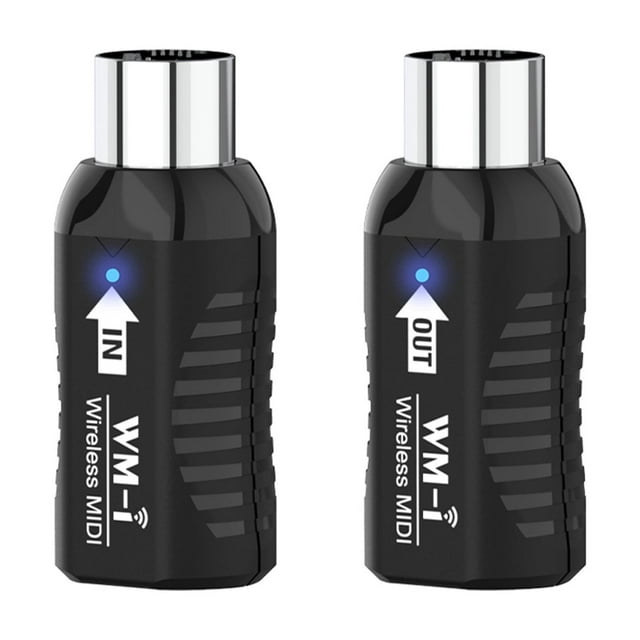 Graflsoa Ultra-Low Latency Wireless MIDI Adapter for Keyboards, Guitars, and Wind Controllers with 48-Hour Battery Life, 2.4GHz Frequency, and 10m Range