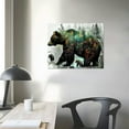 thumbnail image 4 of Nawypu  Large Forest Bear Canvas Wall Art Bears Play in Forest Abstract Animal Painting Artwork for Home Bedroom Living Room Stretched and Framed Ready to Hang, 4 of 5