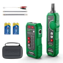 TESMEN TLP-900AR Network Cable Tester and Tracer, RJ45 RJ11 CAT5 CAT6 Ethernet PoE Line Finder with Continuity, Pairing, NCV, Telephone and LAN Wire Locator Tool – Green