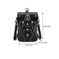 thumbnail image 5 of Giaone Women's Punk Crossbody Bag With Adjustable Strap Shoulder Purse, 5 of 11