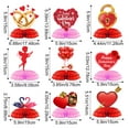 thumbnail image 3 of Romantic Valentine's Day Heart Lock Theme Honeycomb Centerpiece Decoration Set - 9 Pieces Table Decor for Lovers, Wedding, Engagement, Festive Home Decorations, 3 of 6