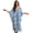 Colored Mermaid Scale, variant on Tropical Hibiscus Hydrangea Leaf Print Women Kaftan Dresses Plus Size Beach Cover Up Deep V-Neck Batwing Sleeves Swimsuit Coverups Summer Caftan Dress