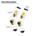 thumbnail image 2 of Gaeub Gnomes Honey Bee Printed Design Socks Stretchy High Tube Socks for Men Women Teens , Softball Soccer Socks for Hiking, Sport, 2 of 6