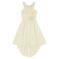 thumbnail image 3 of CHICTRY Girls Chiffon Floral Lace Party Dress Sleeveless Wedding Bridesmaid Dress,Sizes 6-16 Champagne-A 8, 3 of 5