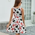 thumbnail image 6 of Playing Cards Heart Dress Summer Street Style Dresses Female Sleeveless Printed Sundress, 6 of 7
