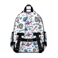thumbnail image 3 of Baseballs and Helmets White Pattern Backpack for School, Cute School Bag with Adjustable Shoulder Straps and Padded Back, 15.25"x11.5"x5.25", 3 of 5