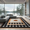 thumbnail image 2 of ODIKA 8'x10' Washable Area Rug Halloween Plaid Pumpkin Striped Border Door Doormat Layering for Living Room, Under Sectional, Family , Durable, Non-Slip, 2 of 7