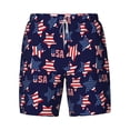 thumbnail image 4 of Lsque Mens Swim Trunks American Stars Pattern - Bathing Suit Compression Liner - Beach Swim Shorts Swimwear - (S-3XL) - Stretch Quick Dry -Medium, 4 of 9