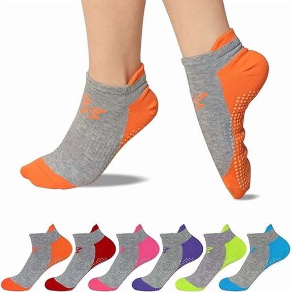 Eryueer Non Slip Yoga Socks for Women, Anti-Skid Socks for Pilates Bikram Fitness Socks with Grips
