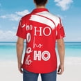 thumbnail image 4 of Yiaed Saying Ho Ho Ho Print Hawaiian Shirt for Men Short Sleeve Button Down Shirts Beach Shirts for Men,Small, 4 of 7