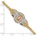 thumbnail image 3 of 14K Two-Tone With Rhodium Our Lady Of Guadalupe Bracelet (7 X 3) Made In United States fb1455-7, 3 of 5