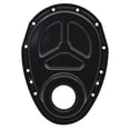 thumbnail image 2 of Black Steel Timing Chain Cover Kit – Fits 1955–1995 Chevy Small Block 283, 305, 327, 350, 400 – For Roller Cam Applications, 2 of 4