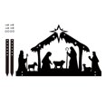 thumbnail image 1 of Figuras de de silueta, estatua de , nacimiento de Jesús, esculturas de metal para patio al aire libre para parque, casa de Gloria Escultura de silueta, 1 of 9