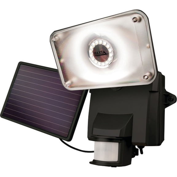 Maxsa Motion-Activated Solar Led Security Flood Light, Black, 44641