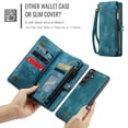 thumbnail image 2 of Dteck 2 in 1 Detachable for Samsung Galaxy A36 5G Wallet Case with Card Holder, Shockproof Retro Premium Flip Leather Cover Magnetic Zipper Pocket Phone Cases, Green, 2 of 6