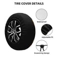 thumbnail image 4 of Easygdp Tangerine Wheel Sun Guard, Spare Tire Cover,Universal Trailer Suv Truck Camper Travel,Easy To Install And Remove -15 Inch, 4 of 9