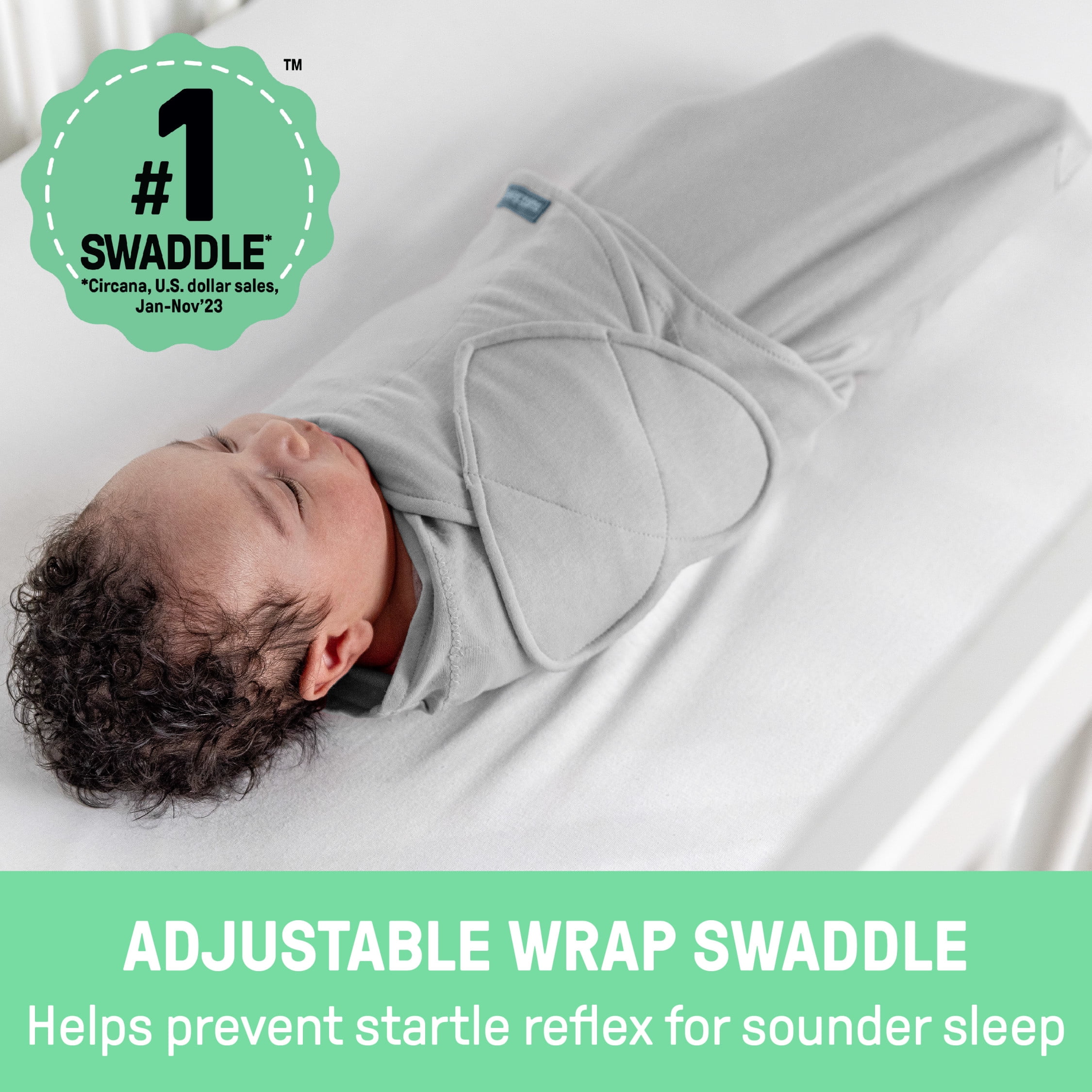 SwaddleMe by Ingenuity Monogram Collection - Elephant Dance