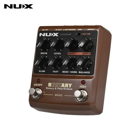 NUX ROCTARY FORCE 2-in-1 Rotary Speaker Simulator & Polyphonic Octave Guitar Effect Pedal True