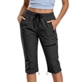 thumbnail image 2 of Noric Women's Hiking Cargo Capri Pants Quick Dry Pockets with Zipper Pockets Outdoor Walking Cropprd Pants, 2 of 8