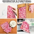 thumbnail image 7 of Dreamtimes Rose Floral Kitchen Dish Towel 1 Pack, Soft Absorbent Dishcloths Reusable Hand Towel Washable Tea Towels for Home Kitchen Bar Table Decor, 28 x 18 Inch, 7 of 7