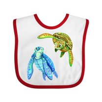 Inktastic Sea Turtles Swimming Together Boys or Girls Baby Bib